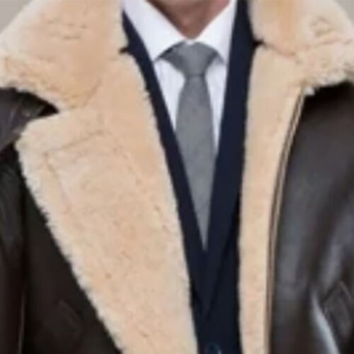 Men Leather Jacket Comfortable Thickening Warm Integrated Fur Long Sle