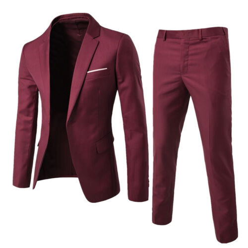 Fashion Slim Waist 2 Pieces Set Wedding Suits For Men Slim Suit Jacket