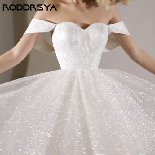 RODDRSYA Mini Wedding Dresses For Women Sparkling Tulle A-line Vestido