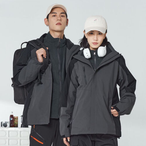 Hardshell Jacket 3-in-1 Men's and Women's Winter Two-piece Set Removab