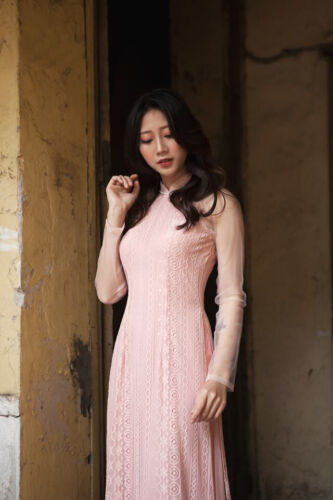 pink aodai vietnam clothing cheongsam aodai vietnam dress vietnamese t