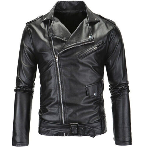 2023 Spring Autumn Plush New Leisure Fashion Men Leather Coat Slimming