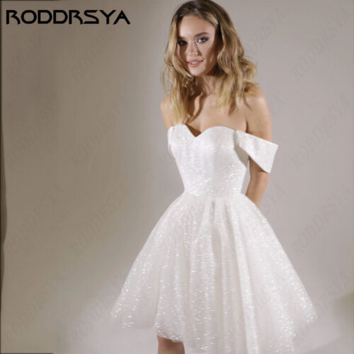 RODDRSYA Mini Wedding Dresses For Women Sparkling Tulle A-line Vestido