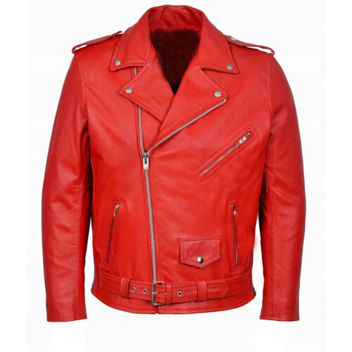 Boutique Punk Men PU Leather Jacket Motorcycle Fashion Slim Fit Leathe