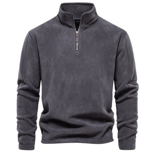 FGKKS 2023 Outdoor Casual Hoodie Sweatshirt Men's Warm Zipper Collar T