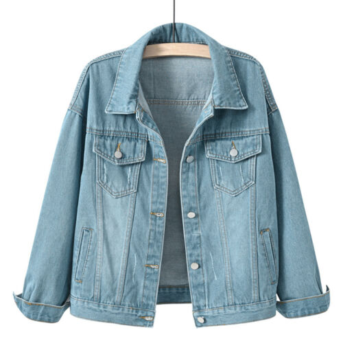 Women Denim Jacket Spring Autumn Short Coat Pink Jean Jackets Casual T