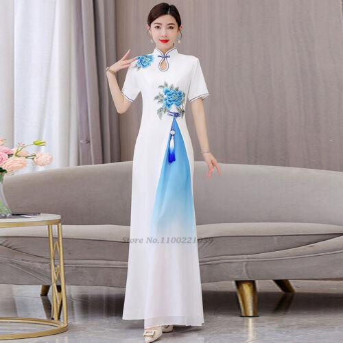 2024 vietnam aodai dress traditional chinese improved qipao national f