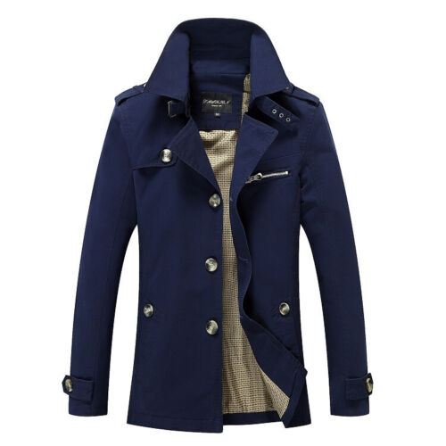 Fashion Men Trench Jackets Brand Casual Business Trench Coat Mens Leis