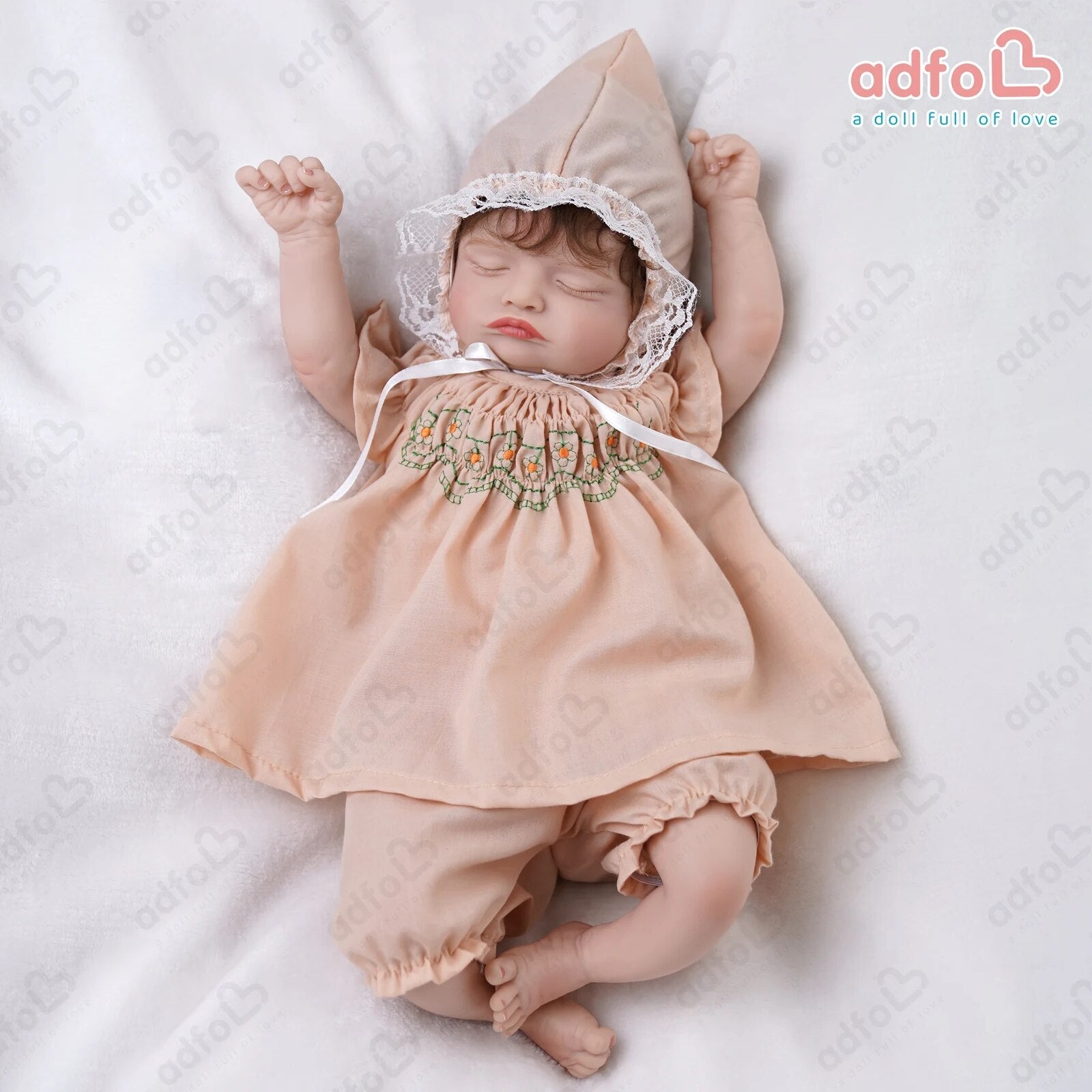 ADFO 51cm Bebe Reborn Dolls Sleeping Rosalie with Rooted Eyelashes Lifelike New image 1