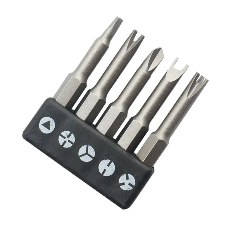 5Pcs Special-shaped Screwdriver Set 50mm U-shaped Y-Type Triangle Inner Cross T image 0