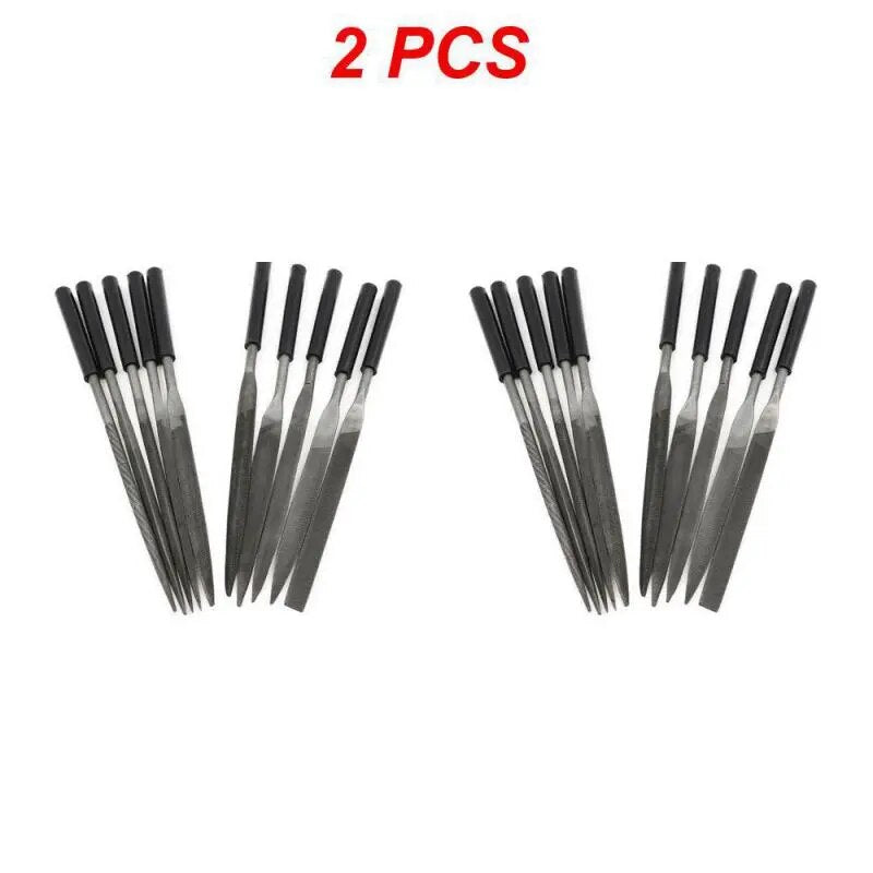 1/2PCS Files for Metal Jeweler Stone Polishing Wood Carving Craft Double-cut Pl image 1