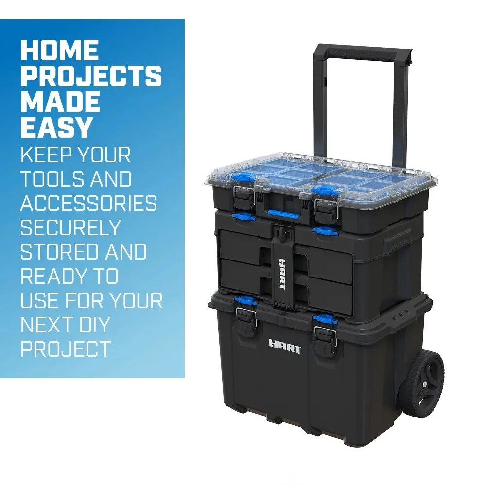 Stack Cart, Mobile Tool Box for Hardware Storage, Fits 7 Parts Modular Storage image 5