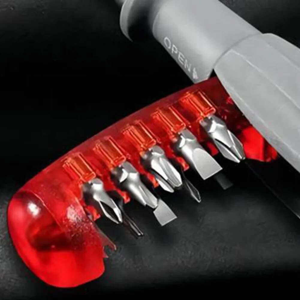 10 In 1 DIY Ratchet Screwdriver Handle Magnetic Screw Driver Bit Precision Quic image 7