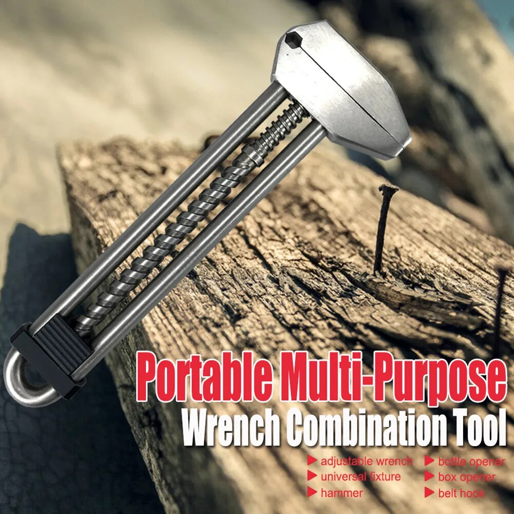 Multifunctional Adjustable Wrench Bottle Opener Portable Universal Spanner Stai image 4