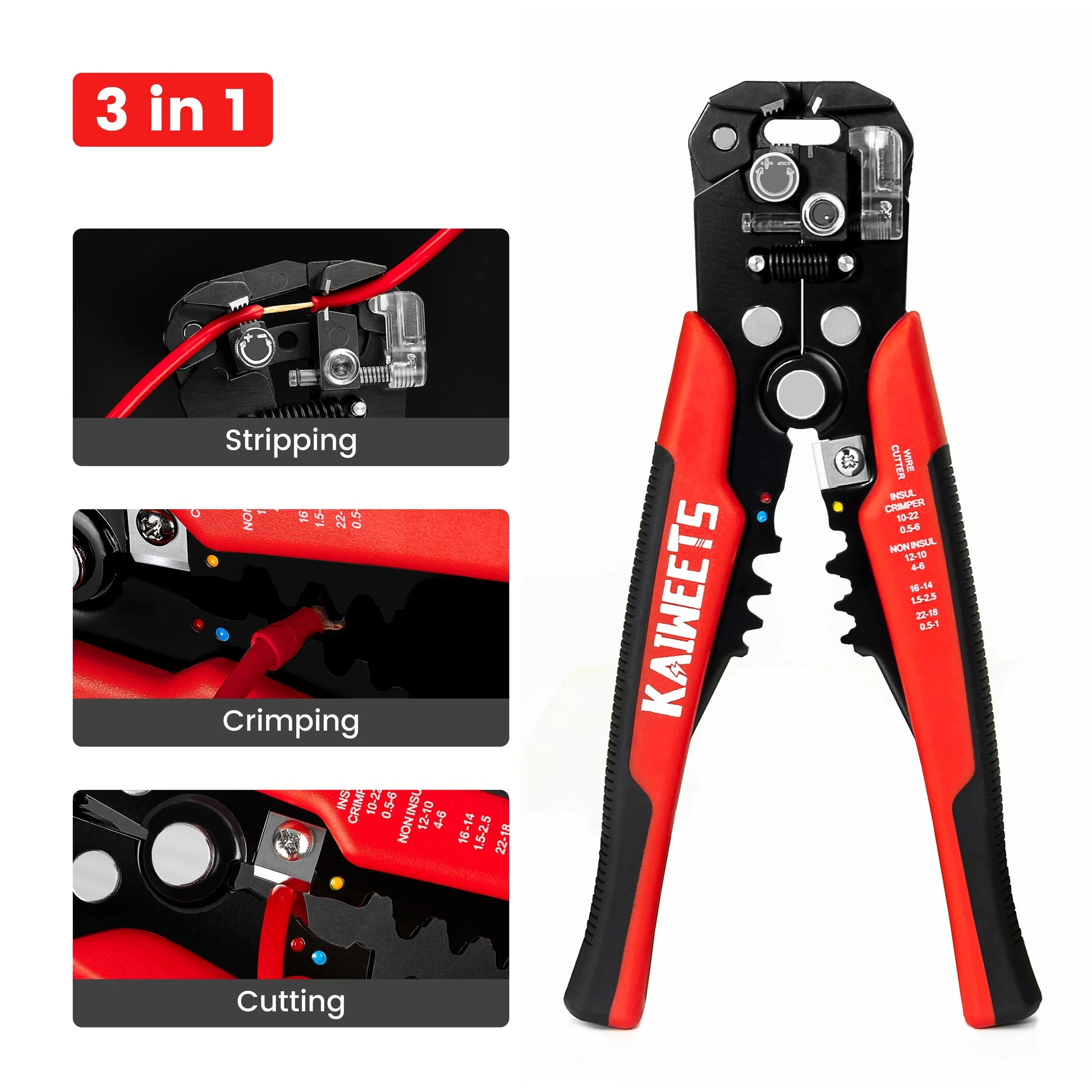Wire Stripper Tools Set Multitool Pliers KWS-302 Automatic Stripping Cutter Cab image 5