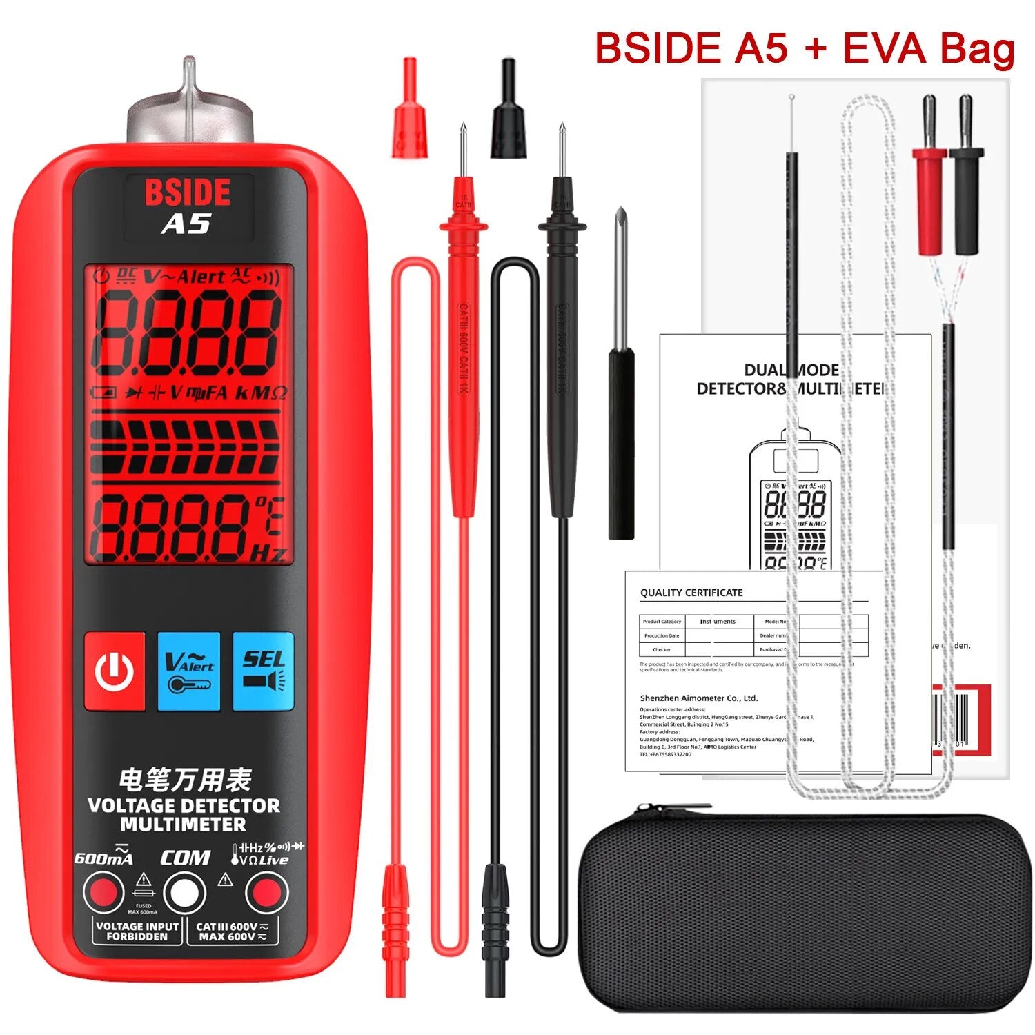 BSIDE Professional Digital Multimeter Smart Automatic Multitester Ammeter VFC C image 1