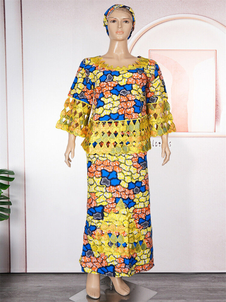 3XL 4XL Women Plus Size Clothing African Dashiki Print Wax Dress Wedding Party