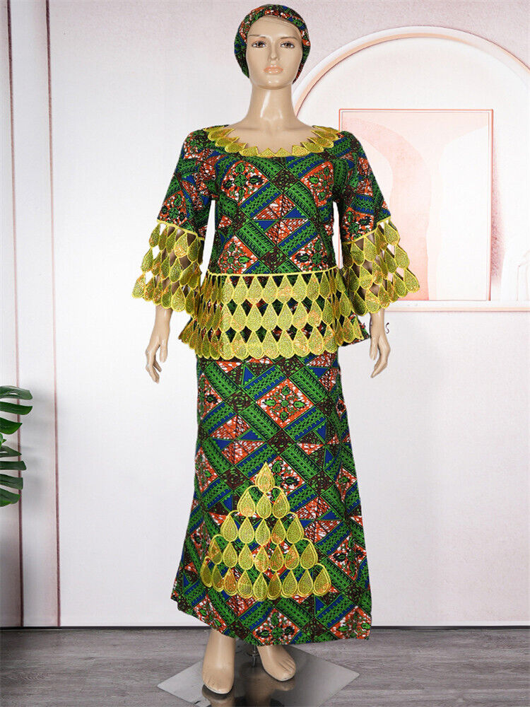 3XL 4XL Women Plus Size Clothing African Dashiki Print Wax Dress Wedding Party