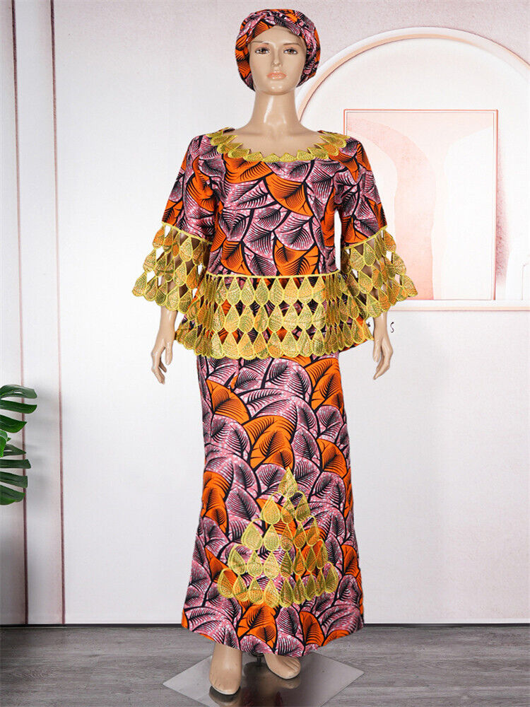 3XL 4XL Women Plus Size Clothing African Dashiki Print Wax Dress Wedding Party