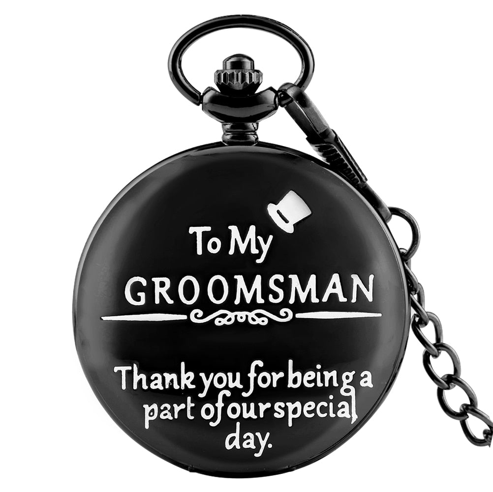 To My Groomsman Thank You For Being A Part Of Our Special Day Bronze/Black Quar