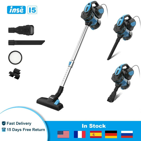 Vacuum Cleaner Corded INSE I5 18Kpa Powerful Suction 600W Motor Stick Handheld