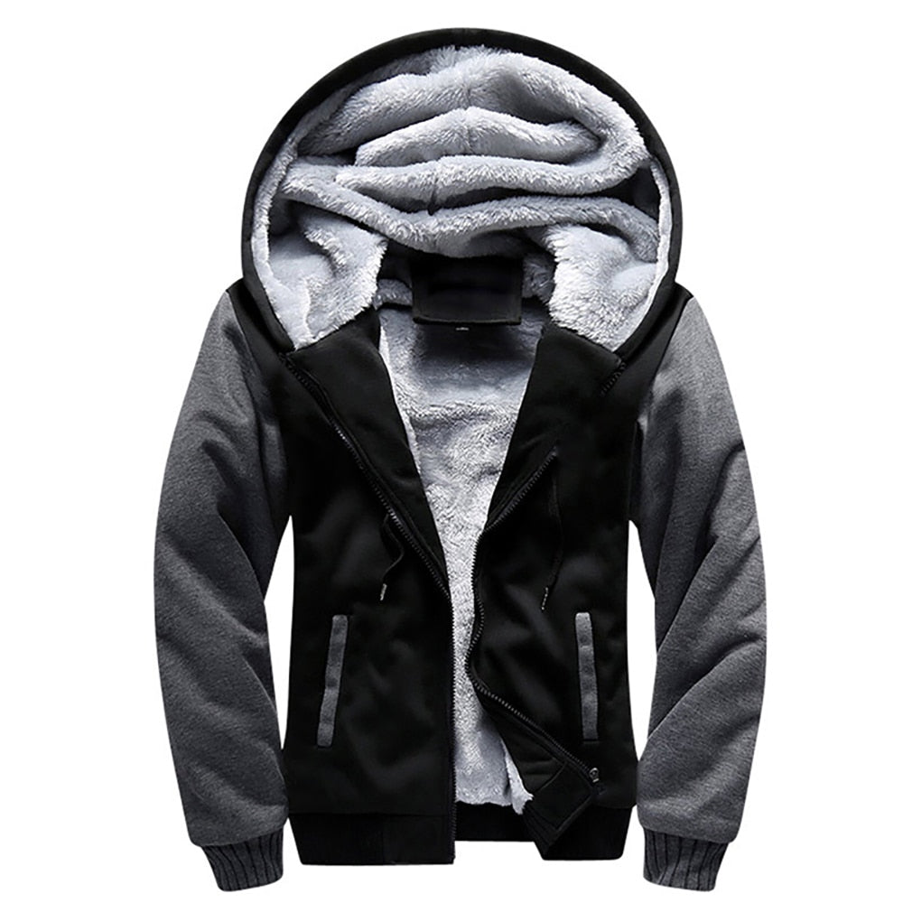 Men's Winter Jacket Thicken Fleece Lining Hooded Jackets Coats Mens Camouflage