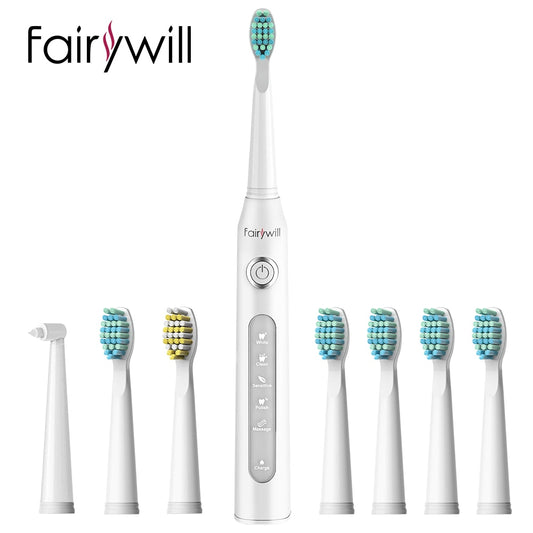 Fairywill Electric Sonic Toothbrush FW-507 USB Charge Rechargeable Adult