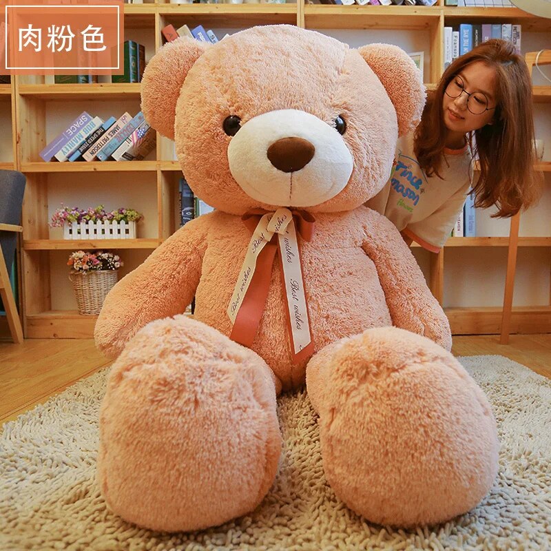 100/120cm Giant Bear Doll Soft Stuffed Animal Teddy Bear Plush Toys Boy Girls V