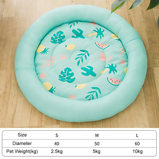 Round Pet Cat Mat Summer Cooling Mat Ice Pad Dog Cat Sleeping Mats For Small