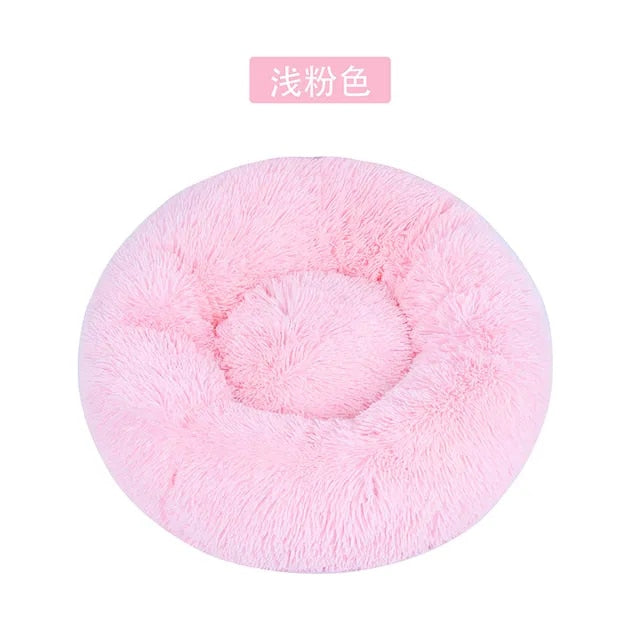 Donut Cat Bed Round Plush Pet Bed for Cats Dogs Pet Deep Sleeping Nest Soft