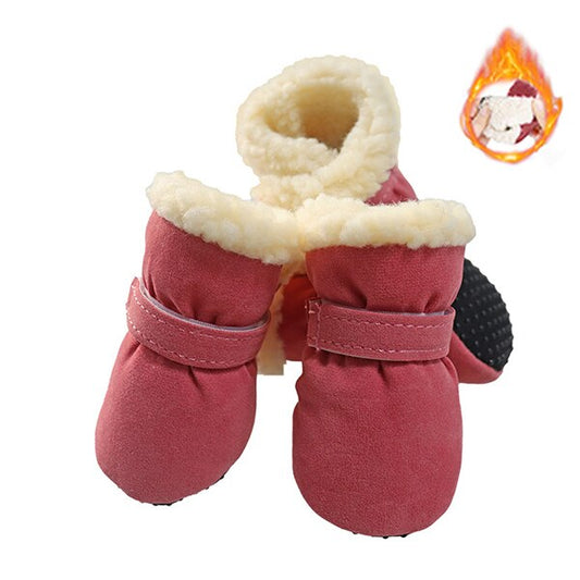 4pcs/set Winter Dog Shoes Anti-slip Pet Snow Boot for Small Large Dogs Cat