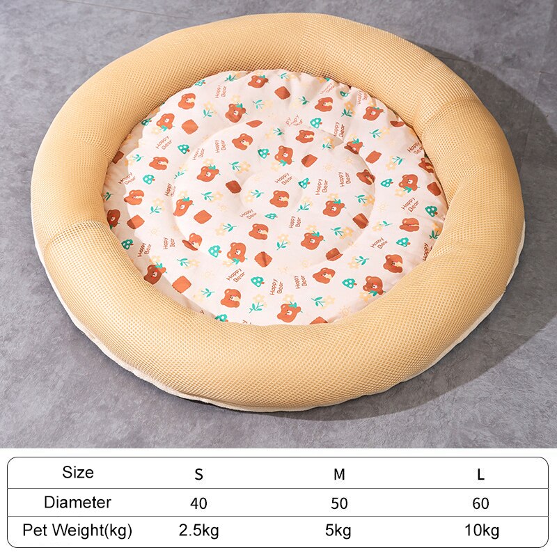 Round Pet Cat Mat Summer Cooling Mat Ice Pad Dog Cat Sleeping Mats For Small