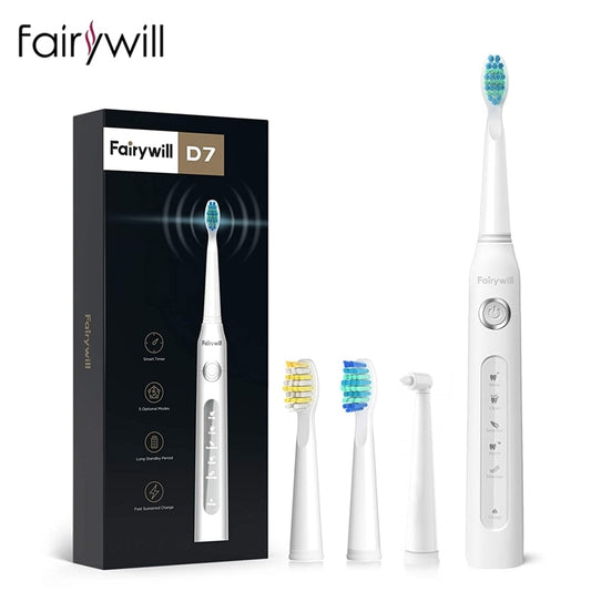 Fairywill Electric Sonic Toothbrush FW-507 USB Charge Rechargeable Adult