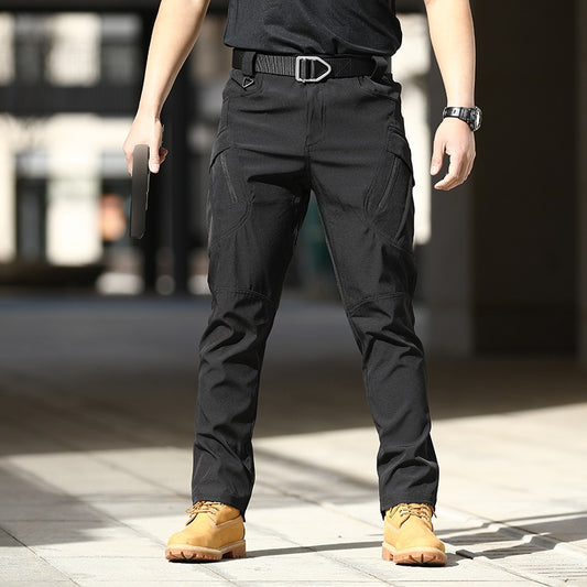 New Mens Tactical Pants Multi Pocket Elastic Military Trousers Male Casual Autum