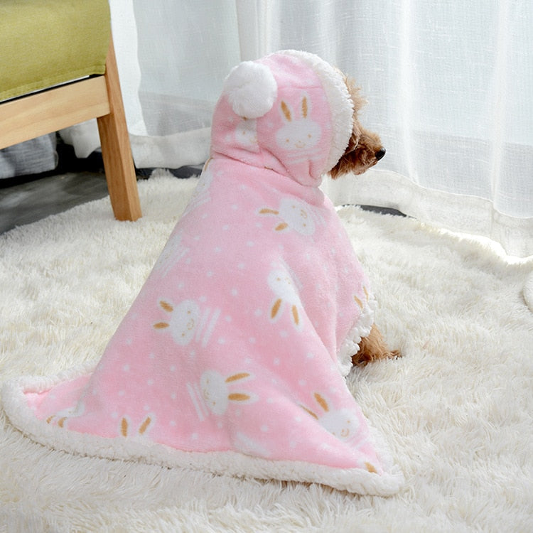 New Pet Pajamas Dog Sleeping Bags Plush Warmth Blanket Hooded Pet Dog