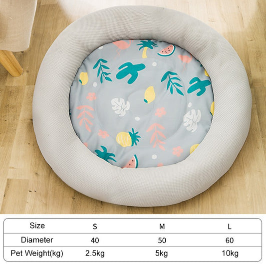 Round Pet Cat Mat Summer Cooling Mat Ice Pad Dog Cat Sleeping Mats For Small