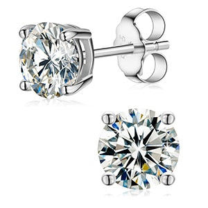 Real 0.1-1 Carat D Color Moissanite Earrings For Women 100% 925 Sterling