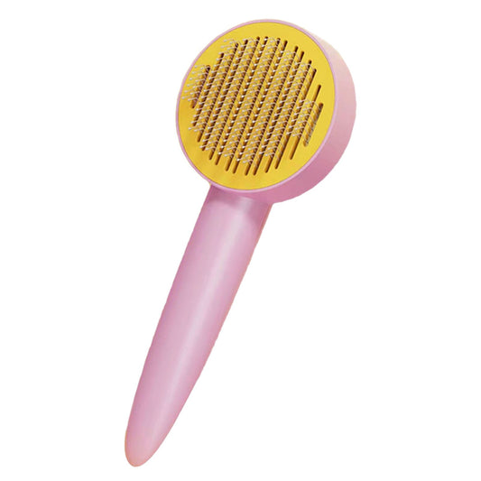 Self-Cleaning Pet Brush Hair Removal Comb One-Click Release With Ergonomic