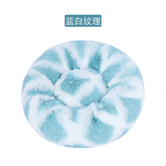 Donut Cat Bed Round Plush Pet Bed for Cats Dogs Pet Deep Sleeping Nest Soft