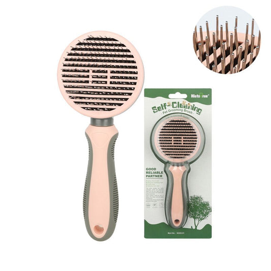 Pet Cat Brush Dog Comb Hair Removes Pet Hair Comb Self Cleaning Slicker Brush