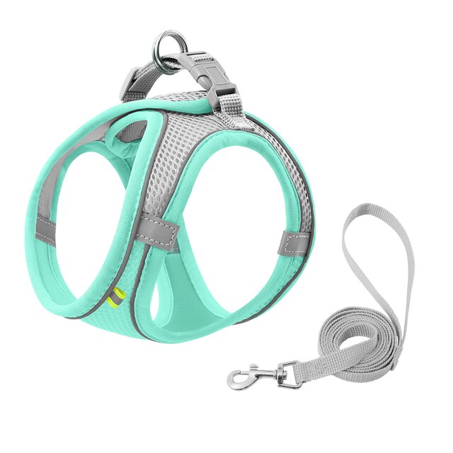 Pet Cat harness and leash Set Reflective Breathable Harness for cats Adjustable