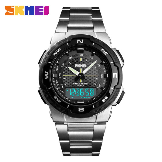 SKMEI Men Watch Fashion Quartz Sports Watches Stainless Steel Strap Men Watches