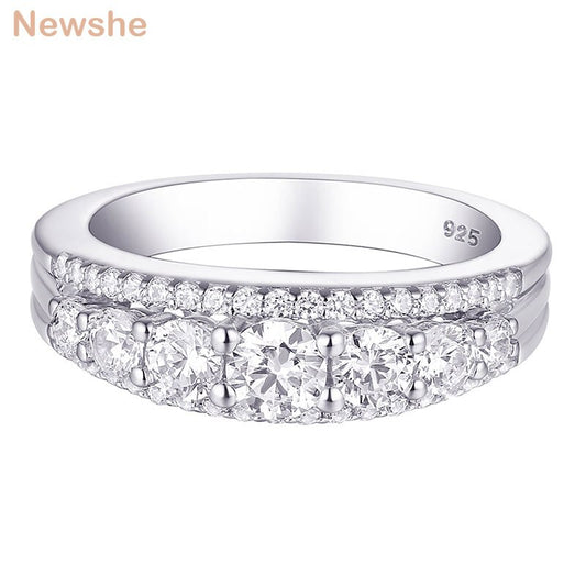 Newshe Eternity Ring Wedding Band for Women 925 Sterling Silver 1.13ct