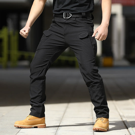 New Mens Tactical Pants Multi Pocket Elastic Military Trousers Male Casual Autum