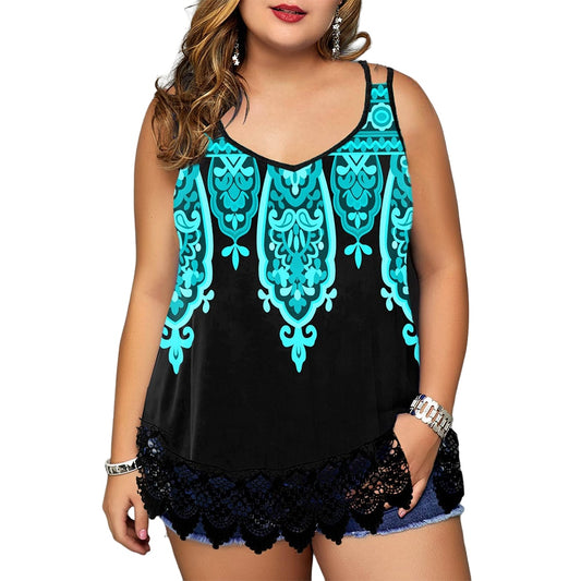 Sleeveless Plus Size Tops for Womens Summer Clothes Large Size Tunic Tank Scoop