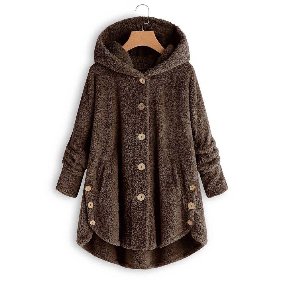 Women's Teddy Bear Fleece Hooded Winter Jacket Hoodies Jumper Sweatshirt Tops C