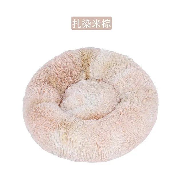 Donut Cat Bed Round Plush Pet Bed for Cats Dogs Pet Deep Sleeping Nest Soft