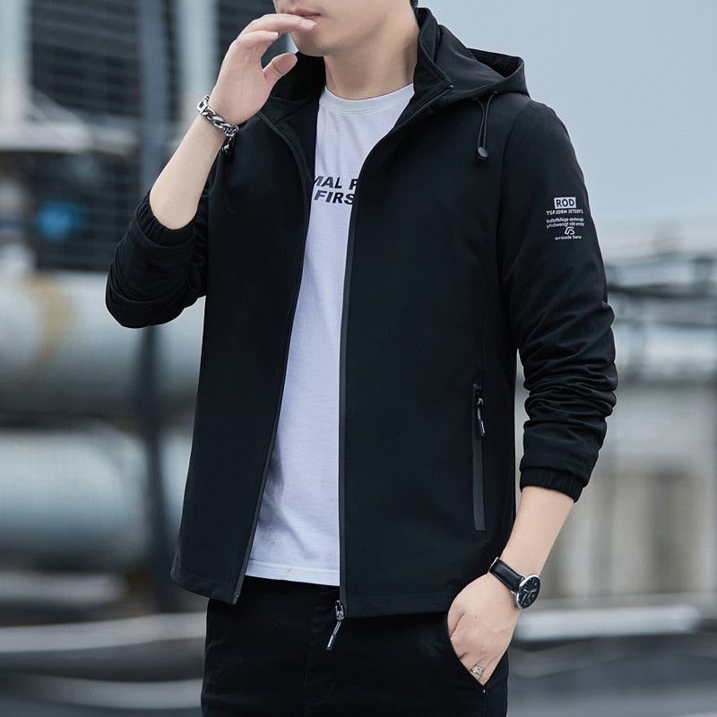 Men's Jacket Waterproof and Windproof Spring and Autumn bomber Casual Jacket Me