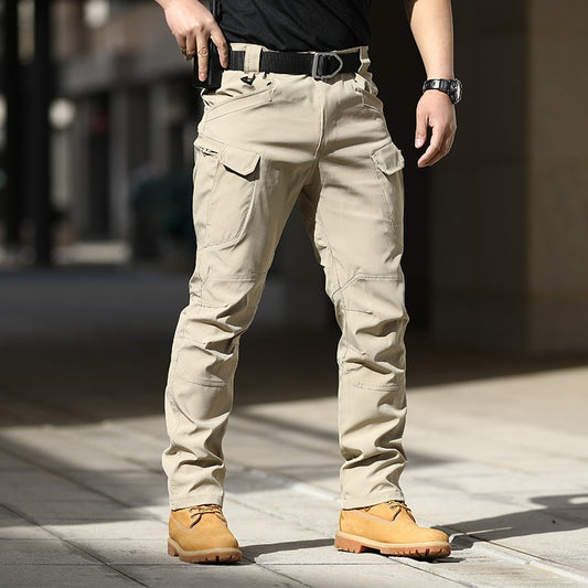 New Mens Tactical Pants Multi Pocket Elastic Military Trousers Male Casual Autum