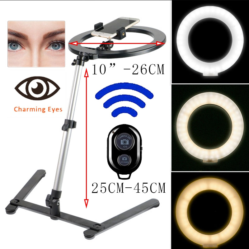 Video Youtube Fill Ring Light Lamp Live COOK 26CM Photography Lighting Phone Ri